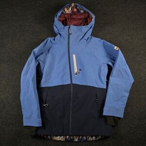 686 GLCR infiDRY Hydra Snowboard Jacket Blue Colorblock Geometric Women's Size S